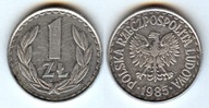 Moneta 1 Zloty - 1985 - PRL - Aluminium