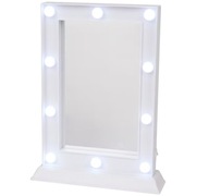 Duże Podświetlane LUSTRO LUSTERKO Do Makijażu 10 LED 25 x 33 cm z lampkami