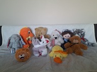 Zestaw maskotek 10szt Miś Pluszak Kotek Dinozaur Kaczka Myszka Z413