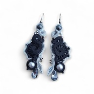 sutasz kolczyki perły i kryształ Swarovski