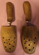 STARE DREWNIANE PRAWIDŁA DO BUTÓW 1 PARA - 2 SZTUKI - DREWNIANE Z REGULACJĄ