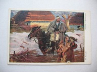 WOJCIECH KOSSAK KIRASJER i DZIEWCZYNA NAPOLEON przedwojenna POCZTÓWKA
