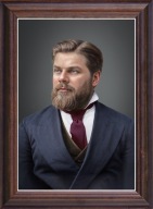 Obraz Władysław Małachowski vel Leon Warnerke portret w ramie ze szkłem