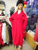 Płaszcz taliowany czerwony r. M/L Italy !!!