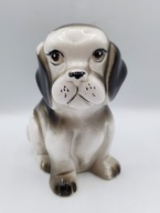 łaciaty piesek pojemnik porcelan z kolekcji 15 cm stary z duszą