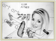 Karykatura na prezent ze zdjęcia dla fitneski PROMOCJA