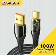 Essager 7A kabel USB typu C PD 100W szybki przewód ładowania USB-C 2 Metry