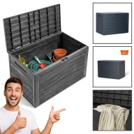 DUŻA SKRZYNIA OGRODOWA PLASTIKOWA PROSPERPLAST 190L 78CM NA ZABAWKI