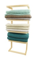 Wieszak-półka drewniana na ręczniki i ścierki – naturalny styl