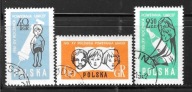 Znaczki Pocztowe Polskie 1127-29..1961 r Kasowane