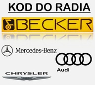 KOD RADIO BECKER ZDALNE ROZKODOWANIE / MERCEDES AUDI CHRYSLER