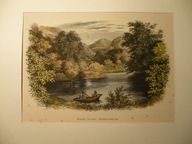 Anglia, rzeka Abergaslyn, oryg 1878 + akwarela