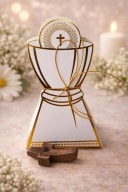 Pamiątka Pierwszej Komunii Świętej – Pudełko Kielich + Drewniany Krzyżyk