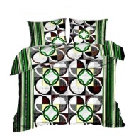 pościel z satyny 160x200 + 2x70x80 1x40x40 zamek S 20 Kółka zielone