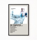 Plakat A4 z ramką RADIOHEAD "OK COMPUTER" 21x29,7cm