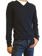 M&S AUTOGRAPH sweter V-neck 100% CASHMERE granat (NOWY z metką)