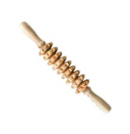 duży solidny z drewna masażer wałek / roller drewniany do ciała nóg pleców