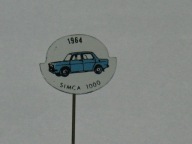 SIMCA 1000 auto 1964 odznaka z PRL