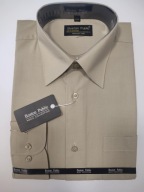 KOSZULA MĘSKA CIEMNY BEŻ BOSTON PUBLIC 40/41 nr 676B