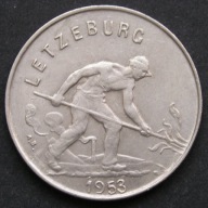 Luksemburg 1 frank 1953 - hutnik