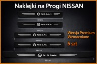 5 SZT - Naklejki ochronne na progi drzwi Nissan Qashqai X-Trail Micra