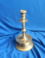 świecznik lichtarz pojedynczy posrebrzany sygn.