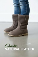Clarks kozaki botki skórzane brązowe rozm. 22,5