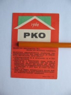 BANK PKO stary KALENDARZYK REKLAMOWY NA ROK 1968 Z PRL
