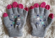 RĘKAWICZKI DZIECIĘCE PRINT SERDUSZKA SERDUSZKAMI heart słodkie