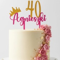 topper na tort dekoracja urodziny personalizacjaRÓŻNE KOLORY KORONA!!!