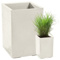 Kwietnik Wysoki KARO Kremowy 40x40x60cm, Donica Ogrodowa