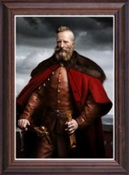 Obraz Jan Karol Chodkiewicz portret w drewnianej ramie ze szkłem