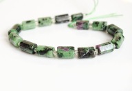 Naturalny ZOISYT Anyolit Rubin Walce wałki szlifowane komplet