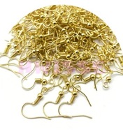 Bigle metalowe z kuleczką i sprężynką Złoty Gold