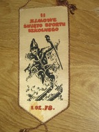 DĘBOWIEC 1978 Zimowe Święto sportu szkolnego Proporczyk z PRL