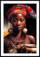 KOLOROWY PLAKAT OBRAZ A2 59,4x42 AFRYKA AFRYKANKA AFRYKAŃSKA KOBIETA ETNO 2