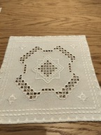 Lniana skandynawska serwetka serwetki ręczny angielski haft 26x26cm