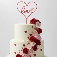 topper na tort dekoracja RÓŻNE KOLORY SERCE LOVE!!!