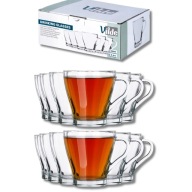 ZESTAW SZKLANEK DO KAWY I HERBATY VILDE – 280 ML 12 SZTUK