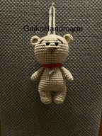 Miś brelok / zawieszka rękodzieło szydełko