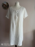 WŁOSKA LNIANA TUNIKA z plisami 38