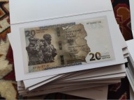 Banknot kolekcjonerski 20zl. Ochrona Polskiej Granicy z folderem UNC
