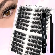 Rzęsy Bondingowe PREMIUM Kocie OKO 96 sztuk + klej BOND/SEAL HIT! efekt wOw