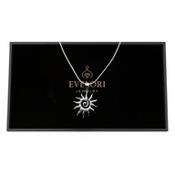 Srebrny Naszyjnik SŁOŃCE Wisiorek Vintage STAL Prezent