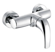 Bateria prysznicowa jednouchwytowa ścienna Ferro Genova srebrny