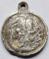 Medalik objawienie Maryi w Lourdes w grocie śr. 16 mm aluminium