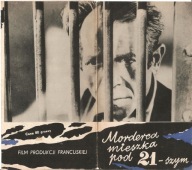 MORDERCA MIESZKA POD 21-SZYM -film francuski- program kinowy lata 50-te
