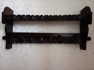 wieszak półka rzeźbiona,drewno