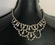 VINTAGE NASZYJNIK Z KRYSZTAŁKAMI LATA 50. KOLIA