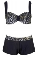 24152 STRÓJ KĄPIELOWY BIKINI 2 cz.BIUSTONOSZ USZTYWNIANY + SZORTY 38 (75) D